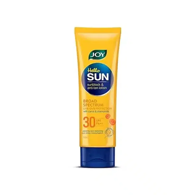 जॉय सन सनब्लॉक & एंटी -टैन लोशन सनस्क्रीन SPF 30 PA++, 120 ml