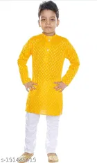 Cotton Blend Kurta with Pajama for Boys 