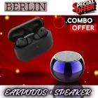 Wireless Bluetooth Speaker + Earbuds With Charging Case, 5.4 Bluetooth Version ,BLACK, 