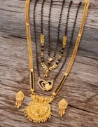 Combo of 4 Pcs Mangalsutras with Earrings Set for Women 