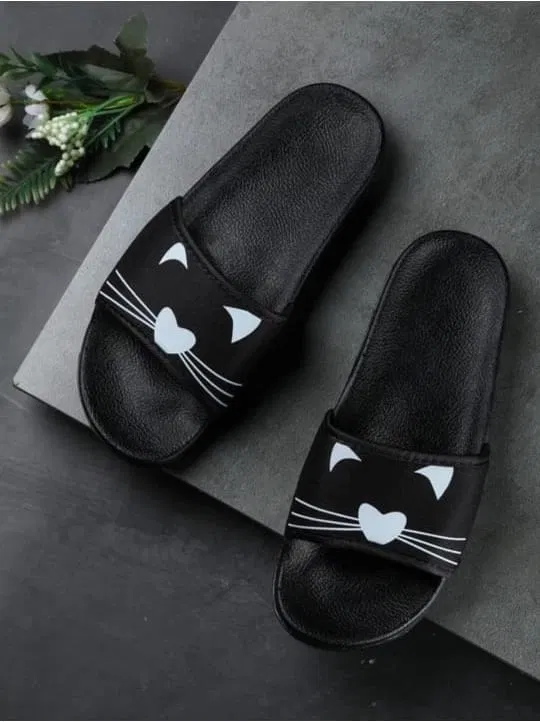 Sliders for Women (Black, 6)