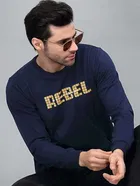 Round Neck Printed Terry Sweatshirt for Men 