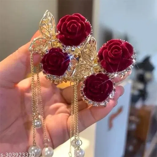 Gold Hair Clips & Hair Pins for Women (Gold, 2 Pcs)