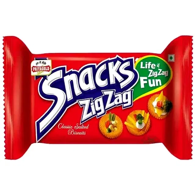 प्रियागोल्ड स्नैक्स ज़िग ज़ैग बिस्किट्स 150 g + 30 g