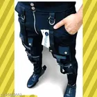 Lycra Cargo Trousers for Men (Black, 26)
