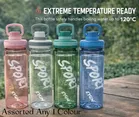 Flip Top Transparent Motivational Sports Durable Gym Fitness Water Bottle 700 ML