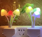 Mushroom Shape Automatic Off/On LED Magic Night Lights (Multicolor, Pack of 2)