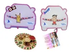 Alloy 2 Pcs Rakhi with 4.5 Inch Plate & Roli Chawal 