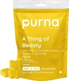 Purna Gummies Vitamin C Lemon & Zinc for Adults & Kids, Immunity Boost, Skincare, Veg Gummy (30 No) Pack of 1