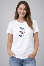 Cotton Blend T-shirt for Women, Green & White, Pack of 2 