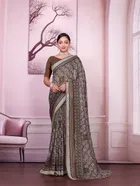 Georgette Printed Saree for Women 