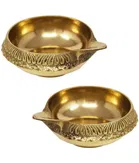 Combo of Laxmi Ganesh Idol with Brass Kuber Diya 