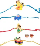 Plastic Four Cartoon PVC Rakhi for Kids 