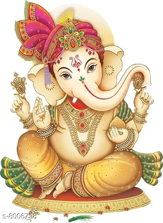 Ganesh Ji Wall Sticker (45x50 cm)