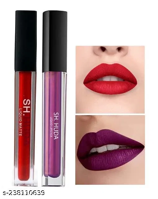 Liquid Lipstick for Women, Multicolor, Pack of 2