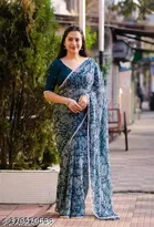 Georgette Printed Saree for Women 