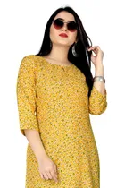 A-Line Crepe Kurti for Women 