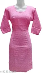 Cotton Blend Solid Kurti for Women 