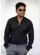 Cotton Blend Solid Full Sleeves Shirt for Men 