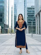 Floral Embroidered Acrylic Kurti for Women 