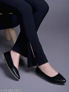 Textured Patent Leather Ballerinas for Women 