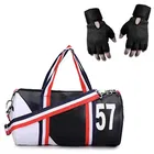 Polyester Printed Gym Bag with Gloves for Men & Women 