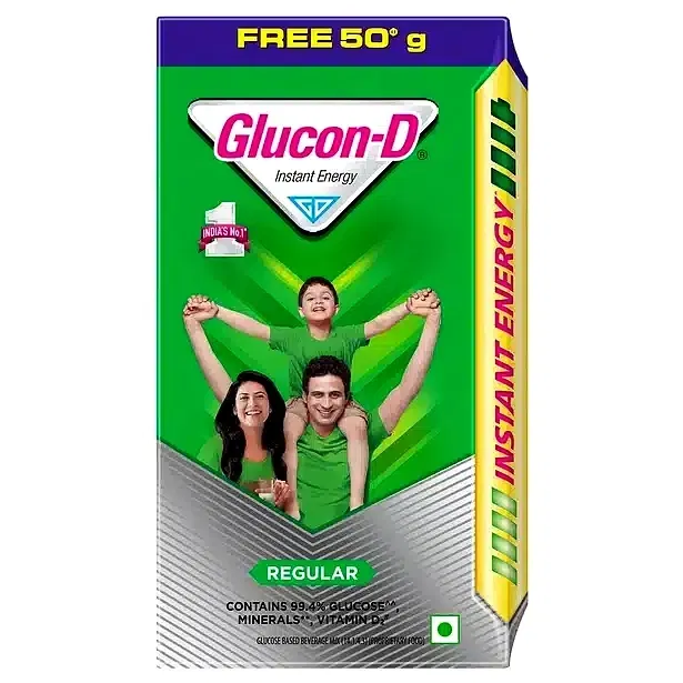 ग्लुकोन-डी इंस्टेंट एनर्जी हेल्थ ड्रिंक रेगुलर 200 g रिफिल (एक्स्ट्रा 50 g मुफ्त)