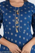 Rayon Printed Kurti for Women 
