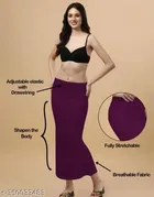 Fishcut Saree Shapewear Petticoat for Women, Wine 