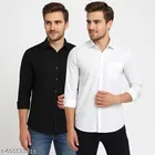 Polycotton Solid Shirts for Men, Multicolor 