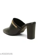 Shoetopia Solid Pointed Toe Block Heels for Kids 