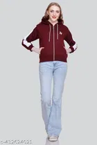 Fleece Solid Jackets for Women 