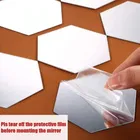 Acrylic Hexagon Shaped Wall Mirror Stickers 