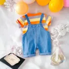 Cotton Blend Printed Dungarees for Boys 