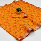 Kanooda Fancy Women Georgette Flower Printed Saree 