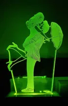 7 Colors Changing 3D LED Night Lamp with Plug for Home & office 