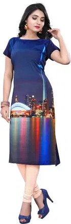 AK Fashion Mall Women Crepe Kurti 