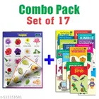 Children Spiral Educational Wall Chart with 16 small copy coloring books For Kids 