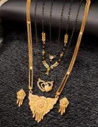 Combo of 4 Pcs Mangalsutras with Earrings Set for Women 