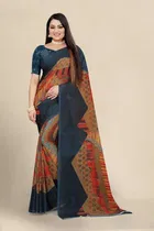 Georgette Printed Saree for Women 