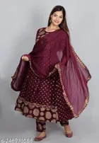 Printed Anarkali Kurta Set for Women 