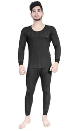 Polycotton Thermal Set for Men (Grey, S)