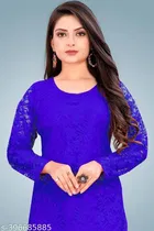 Net Kurti for Women,  Blue  