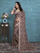 Georgette Printed Saree for Women 