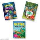Young Minds Encyclopedia - Set Of 3 - Animals, Space, And Naature Encyclopedia For Kids ,