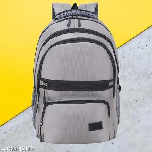 Nylon Backpack for Men & Women, Grey