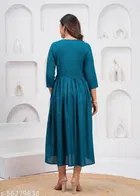 Rayon Kurti for Women, Navy Blue 