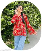 Floral Cotton Short Kurti for Women 