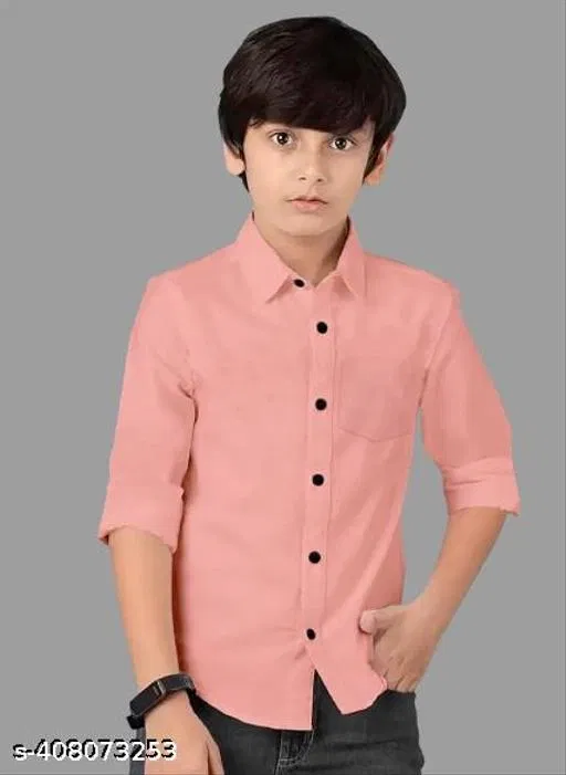 Solid Cotton Blend Polo Shirt for Boys (Orange, 2-3 Years)