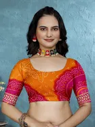 Georgette Bandhini Saree for Women 